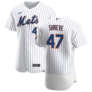 Delightful New York Mets #47 Chasen Shreve Men's Nike White Home 2020 Authentic Player MLB Jersey