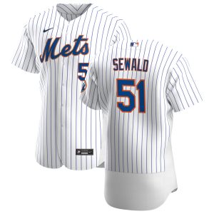 Premium New York Mets #51 Paul Sewald Men's Nike White Home 2020 Authentic Player MLB Jersey