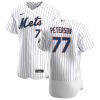 Fantastic New York Mets #77 David Peterson Men's Nike White Home 2020 Authentic Player MLB Jersey