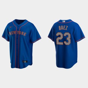 Superb New York Mets #23 Javier Baez Men's Nike Royal MLB Jersey