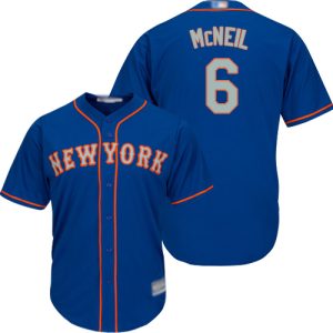 Amazing Mets #6 Jeff McNeil Blue(Grey NO.) New Cool Base Stitched MLB Jersey
