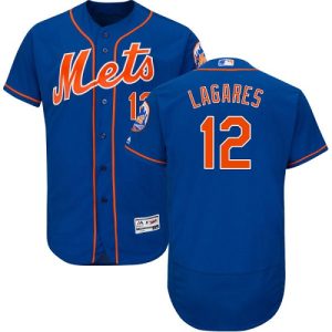 Amazing Mets #12 Juan Lagares Blue Flexbase Authentic Collection Stitched MLB Jersey