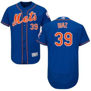 Amazing Mets #39 Edwin Diaz Blue Flexbase Authentic Collection Stitched MLB Jersey
