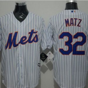 Delightful Mets #32 Steven Matz White(Blue Strip) New Cool Base Stitched MLB Jersey