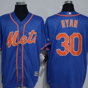 Amazing Mets #30 Nolan Ryan Blue New Cool Base Alternate Home Stitched MLB Jersey