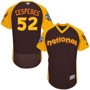 Amazing Mets #52 Yoenis Cespedes Brown Flexbase Authentic Collection 2016 All Star National League Stitched MLB Jersey