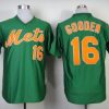 Amazing Mitchell and Ness 1985 Mets #16 Dwight Gooden Green Throwback Stitched MLB Jersey