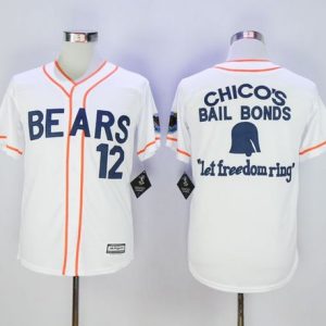 Amazing Bad News Bears Button Down #12 Tanner Boyle White Movie Stitched MLB Jersey