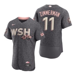 Superb Washington Nationals #11 Ryan Zimmerman Men's Nike Authentic Gray 2022 City Connect Jersey