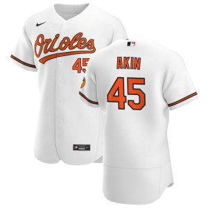 HighQuality Baltimore Orioles #45 Keegan Akin Men's Nike White Home 2020 Authentic Player MLB Jersey