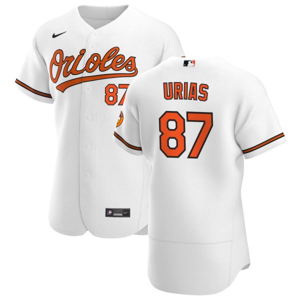 Delightful Baltimore Orioles #87 Ramon Urias Men's Nike White Home 2020 Authentic Player MLB Jersey