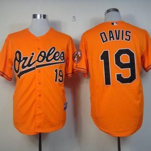 Exceptional Orioles #19 Chris Davis Orange Cool Base Stitched MLB Jersey