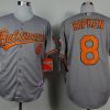 HighQuality Orioles #8 Cal Ripken Grey Cool Base Stitched MLB Jersey