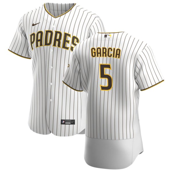 Exceptional San Diego Padres #5 Greg Garcia Men's Nike White Brown Home 2020 Authentic Player Jersey