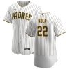 Outstanding San Diego Padres #22 Austin Nola Men's Nike White Brown Home 2020 Authentic Player Jersey