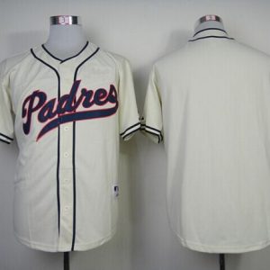 Exceptional Padres Blank Cream 1948 Turn Back The Clock Stitched MLB Jersey