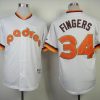 Amazing Padres #34 Rollie Fingers White 1984 Turn Back The Clock Stitched MLB Jersey