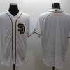 HighQuality Padres Blank White Flexbase Authentic Collection Stitched MLB Jersey