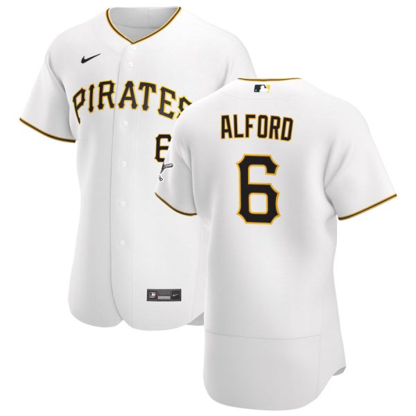 Amazing Pittsburgh Pirates #6 Anthony Alford Men's Nike White Home 2020 Authentic Player MLB Jersey