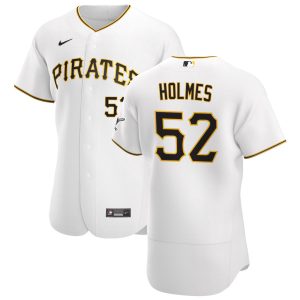 Fantastic Pittsburgh Pirates #52 Clay Holmes Men's Nike White Home 2020 Authentic Player MLB Jersey