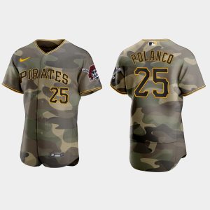 HighQuality Pittsburgh Pirates #25 Gregory Polanco Men's Nike 2021 Armed Forces Day Authentic MLB Jersey  Camo