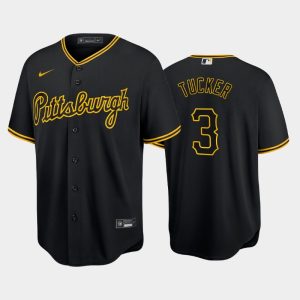 Impressive Pittsburgh Pirates #3 Cole Tucker Game Men's Nike Alternate MLB Jersey   Black