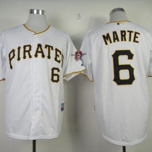 Amazing Pirates #6 Starling Marte White Cool Base Stitched MLB Jersey