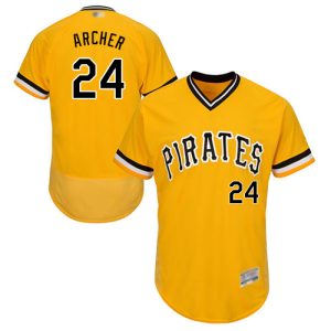 HighQuality Pirates #24 Chris Archer Gold Flexbase Authentic Collection Stitched MLB Jersey