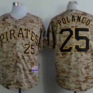 Superb Pirates #25 Gregory Polanco Camo Alternate Cool Base Stitched MLB Jersey