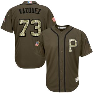 Superb Pirates #73 Felipe Vazquez Green Salute to Service Stitched MLB Jersey