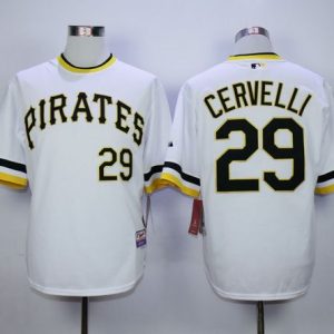 Stunning Pirates #29 Francisco Cervelli White Alternate 2 Cool Base Stitched MLB Jersey