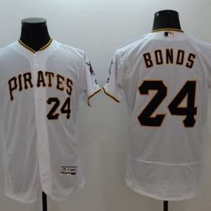 Fantastic Pirates #24 Barry Bonds White Flexbase Authentic Collection Stitched MLB Jersey
