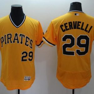 Superb Pirates #29 Francisco Cervelli Gold Flexbase Authentic Collection Cooperstown Stitched MLB Jersey