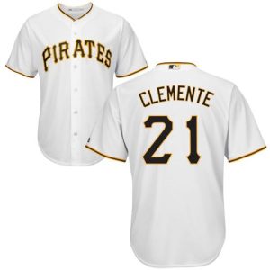 Exceptional Pirates #21 Roberto Clemente White New Cool Base Stitched MLB Jersey