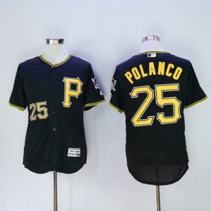 HighQuality Pirates #25 Gregory Polanco Black Flexbase Authentic Collection Stitched MLB Jersey