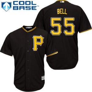 Stunning Pirates #55 Josh Bell Black New Cool Base Stitched MLB Jersey