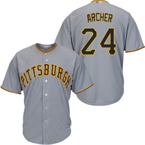 Exceptional Pirates #24 Chris Archer Grey New Cool Base Stitched MLB Jersey