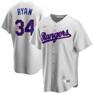 Amazing Texas Rangers #34 Nolan Ryan Nike Home Cooperstown Collection Player MLB Jersey White