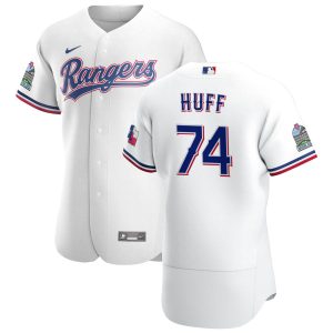 HighQuality Texas Rangers #74 Sam Huff Men's Nike White Home 2020 Authentic Patch Player MLB Jersey