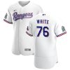 Fantastic Texas Rangers #76 Eli White Men's Nike White Home 2020 Authentic Patch Player MLB Jersey