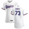 Stunning Texas Rangers #73 Kyle Cody Men's Nike White Home 2020 Authentic Player MLB Jersey