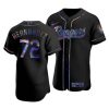 Fantastic Texas Rangers #72 Jonathan Hernandez Men's Nike Iridescent Holographic Collection MLB Jersey   Black