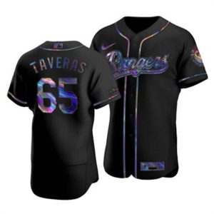 HighQuality Texas Rangers #65 Leody Taveras Men's Nike Iridescent Holographic Collection MLB Jersey   Black
