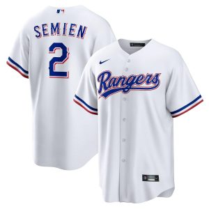 Delightful Texas Rangers #2 Marcus Semien Nike Home Replica Player Jersey   White