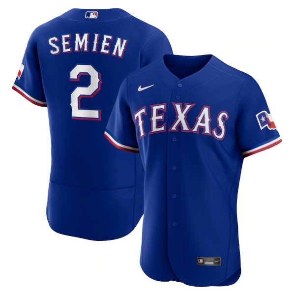 Superb Texas Rangers #2 Marcus Semien Men's Nike Royal Alternate Authentic Player Jersey