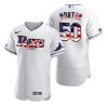Fantastic Tampa Bay Rays #50 Charlie Morton Men's Nike White Fluttering USA Flag Limited Edition Authentic MLB Jersey