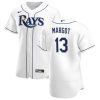Amazing Tampa Bay Rays #13 Manuel Margot Men's Nike White Home 2020 Authentic Player MLB Jersey