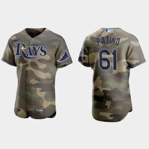 Impressive Tampa Bay Rays #61 Luis Patino Men's Nike 2021 Armed Forces Day Authentic MLB Jersey  Camo