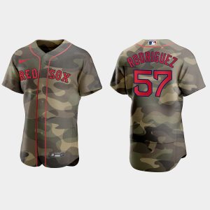 Impressive Boston Red Sox #57 Eduardo Rodriguez Men's Nike 2021 Armed Forces Day Authentic MLB Jersey  Camo