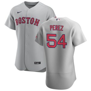 Exceptional Boston Red Sox #54 Martin Perez Men's Nike Gray Road 2020 Authentic Team MLB Jersey